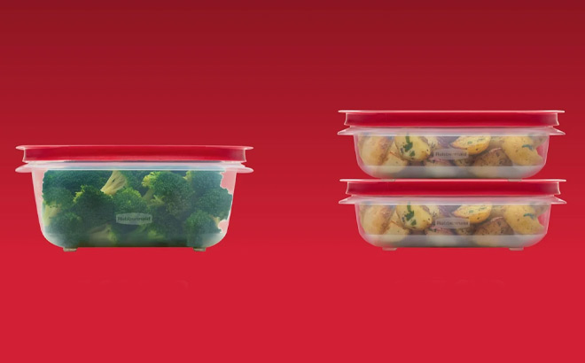 Three Full Food Containers Three Full Food Containers