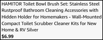 Toilet Bowl Brush Set Checkout Page
