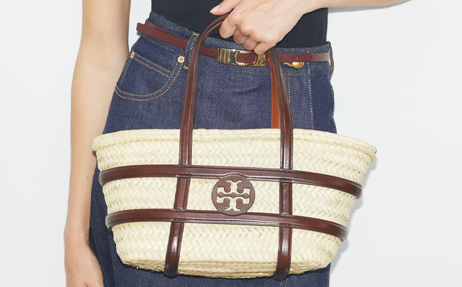 Tory Burch Small Ella Straw Basket