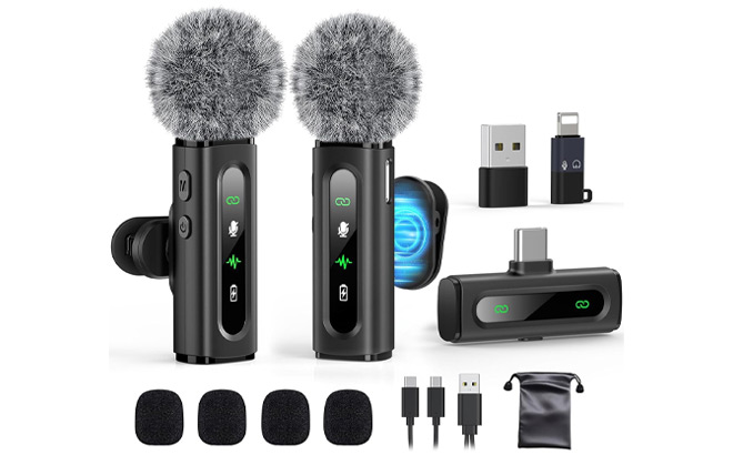 USB C Wireless Lavalier Microphone 2 Pack USB C Wireless Lavalier Microphone 2 Pack