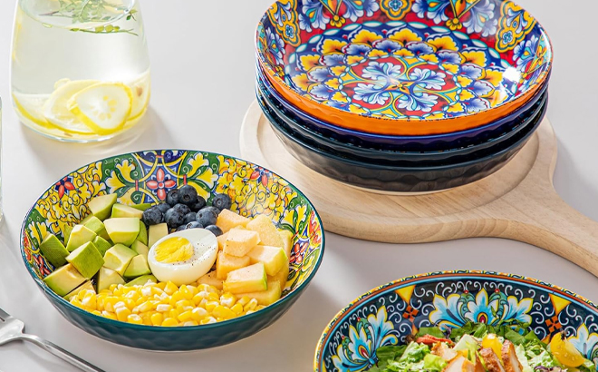 Various Vancasso 32 Ounce Large Ceramic Serving Bowls Various Vancasso 32 Ounce Large Ceramic Serving Bowls