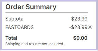 Walgreens Photo 5×7 Premium Photo Cards Checkout Page
