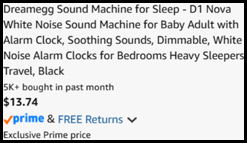 White Noise Machine Checkout Page White Noise Machine Checkout Page