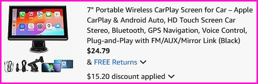 Wireless CarPlay Screen Checkout Screen