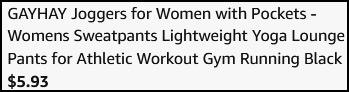 Womens Joggers Checkout Page