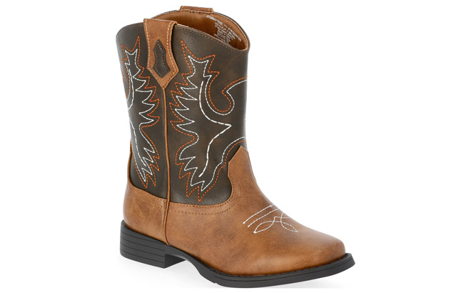 Wonder Nation Toddler Faux Leather Western Boots