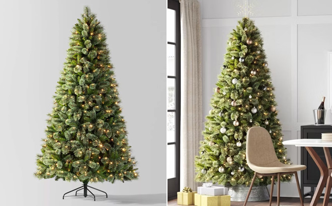 Wondershop 7 5 Foot Pre lit Virginia Pine Artificial Christmas Tree