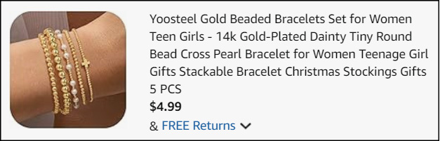 Yoosteel Gold Beaded Bracelets Set Checkout