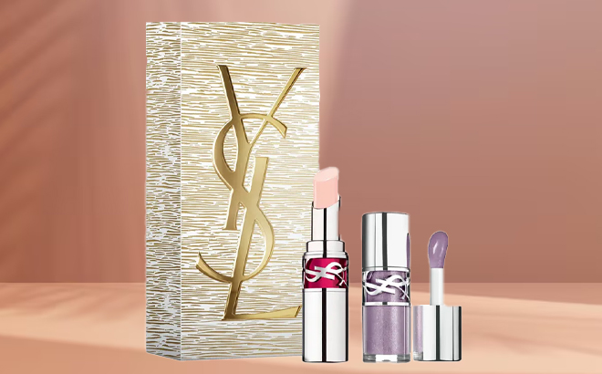 Yves Saint Laurent Candy Glaze Lip Gloss Stick Loveshine Plumping Lip Oil Gloss Set