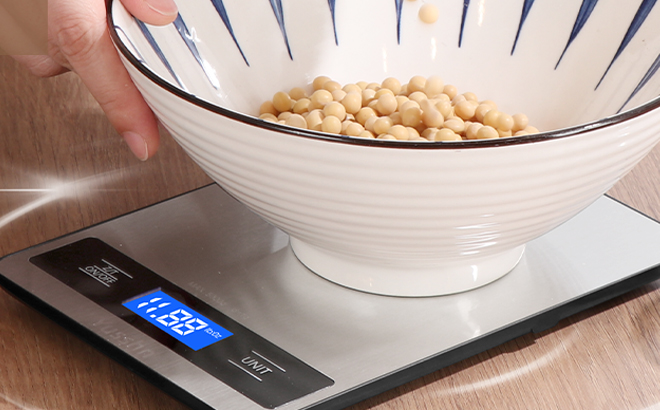 11lb Digital Kitchen Scale on a Table