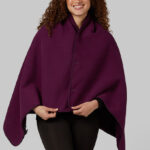32 Degrees Womens Fleece Lined Sherpa Wearable Blanket in Potent Purple Color