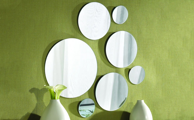 7 Piece Round Mirror Set