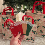 A Person Holding Christmas Tags