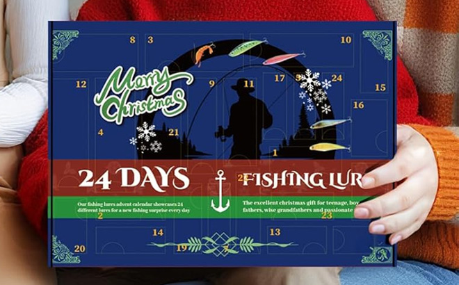 A Person Holding Fishing Advent Calendar 2025