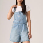 A Person Wearing Levis Vintage Womens Shortalls