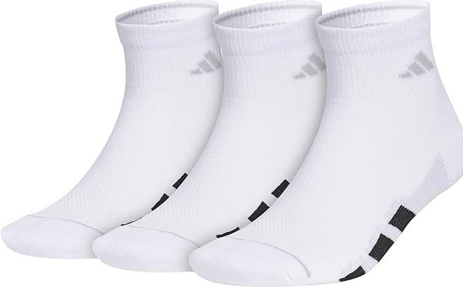 Adidas Mens All Day Training Quarter Socks 3 Pack Adidas Mens All Day Training Quarter Socks 3 Pack