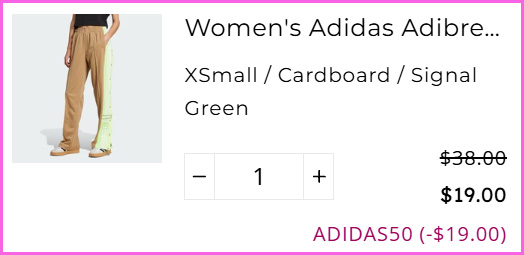 Adidas Pants at Checkout