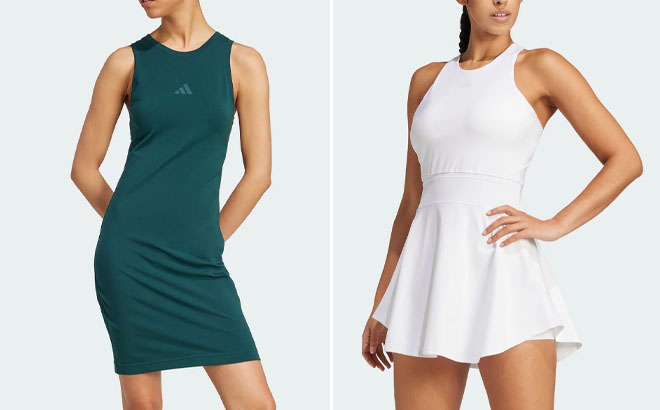 Adidas womens future icons small logo dress and womens tennis climacool y dress