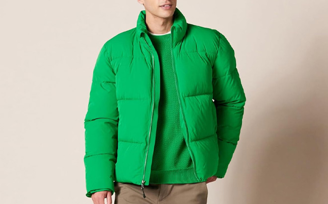 Amazon Essentials Mens Mock Neck Puffer Coat Amazon Essentials Mens Mock Neck Puffer Coat