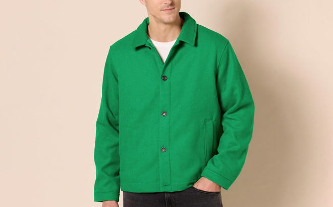 Amazon Essentials Mens Wool Blend Bomber Jacket 1 Amazon Essentials Mens Wool Blend Bomber Jacket 1