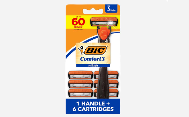 BIC Comfort 3 Refillable 7 Piece Razor Set BIC Comfort 3 Refillable 7 Piece Razor Set