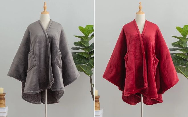 Berkshire Velvetsoft Sherpa Heated Wearable Throw