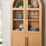 Better Homes Gardens Juliet Kitchen Rounded Arch Cabinet in Light Honey Color