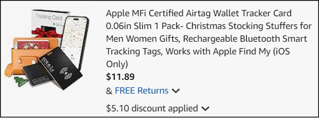 Bialeire Wallet Tracker Card Checkout