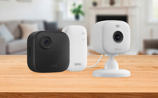Blink Wireless Smart Security Camera System on the Table