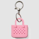 Bogg Bag Tiny Tote Keychain in Blowing Pink Bubbles