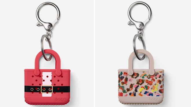 Bogg Bag Tiny Tote Keychains with Designs
