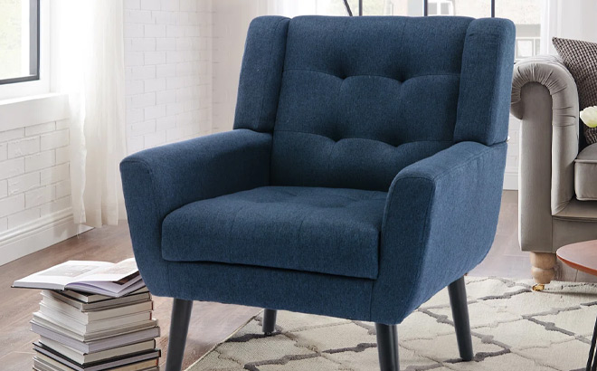Bolanle Tufted Wide Back Accent Armchair