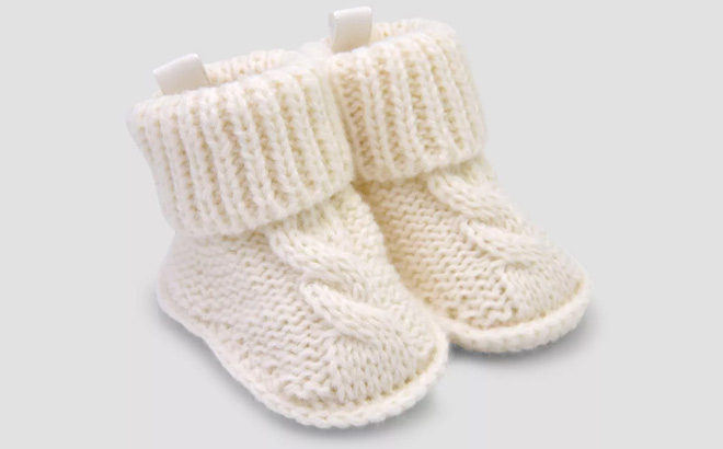 Carters Just One You Baby Cable Knitted Slippers Carters Just One You Baby Cable Knitted Slippers
