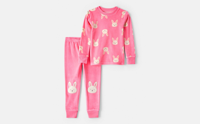 Carters Toddler Girl Bunny DreamPlush Snug Fit 2 Piece Pajama 1 Carters Toddler Girl Bunny DreamPlush Snug Fit 2 Piece Pajama 1