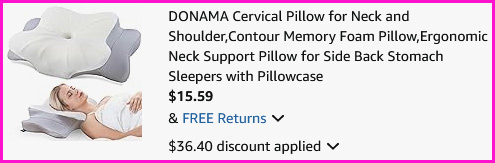 Cervical Pillow Checkout Screen Cervical Pillow Checkout Screen