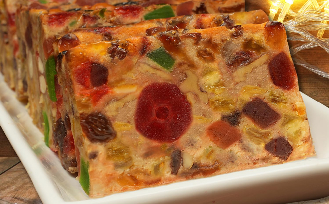 Claxton Fruit Cake 3 Pack Served on a Table Claxton Fruit Cake 3 Pack Served on a Table
