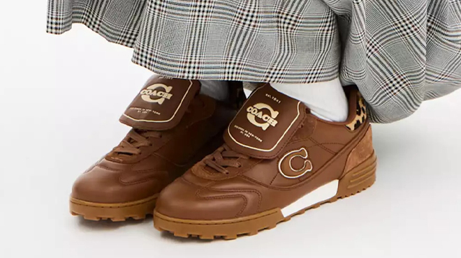 Coach Outlet Match Sneakers With Leopard Print