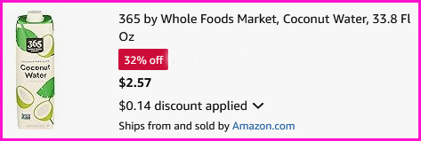 Coconut Water Checkout Screen