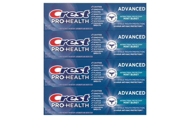 Crest Pro Health Advanced Toothpaste 4 Pack Crest Pro Health Advanced Toothpaste 4 Pack