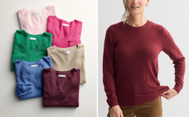 Croft Barrow Womens The Extra Soft Sweaters