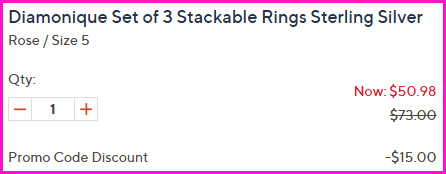 Diamonique Set of 3 Stackable Rings Checkout Screen Diamonique Set of 3 Stackable Rings Checkout Screen