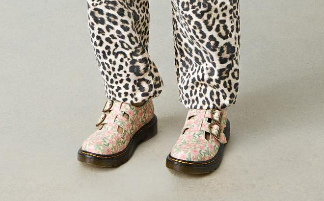 Dr Martens Junior 8053 Floral Leather Mary Jane Shoes Dr Martens Junior 8053 Floral Leather Mary Jane Shoes
