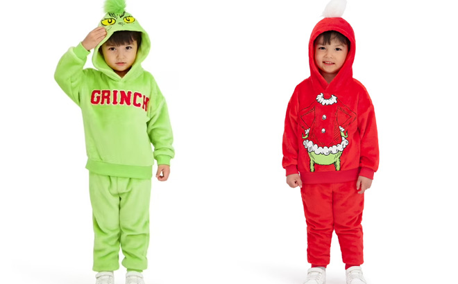 Dr Seuss The Grinch Toddler Unisex Hoodie Jogger Set