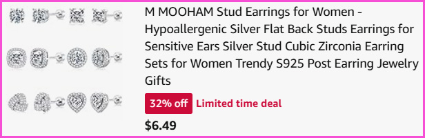 Earrings Set at Checkout