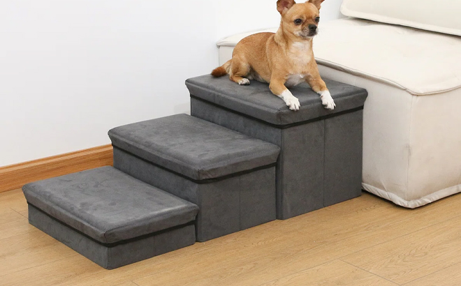 Folding Storage Stepper Pet Ladder For Dogs And Cats