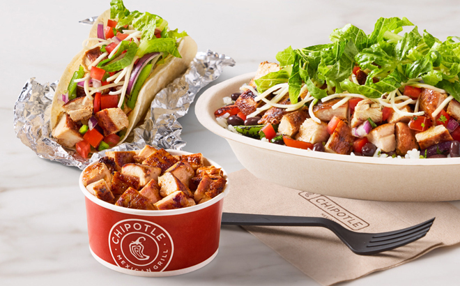 Food Items from Chipotles New High Protein Menu