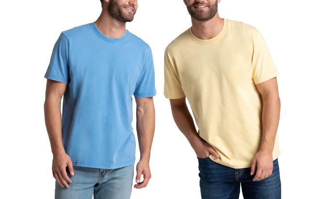 Fruit of the Loom Mens Ultra Soft Garment Dyed Crewneck T Shirt