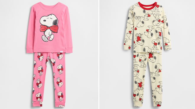 GAP Baby Toddler Snoopy Organic Brushed Cotton PJ Sets
