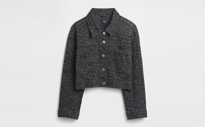 GAP Factory Boxy Leopard Print Kids Jacket GAP Factory Boxy Leopard Print Kids Jacket