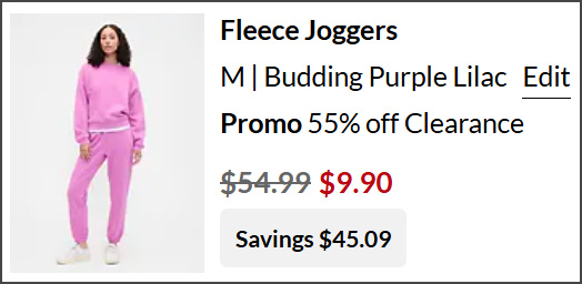 GAP Factory Fleece Joggers at Checkout